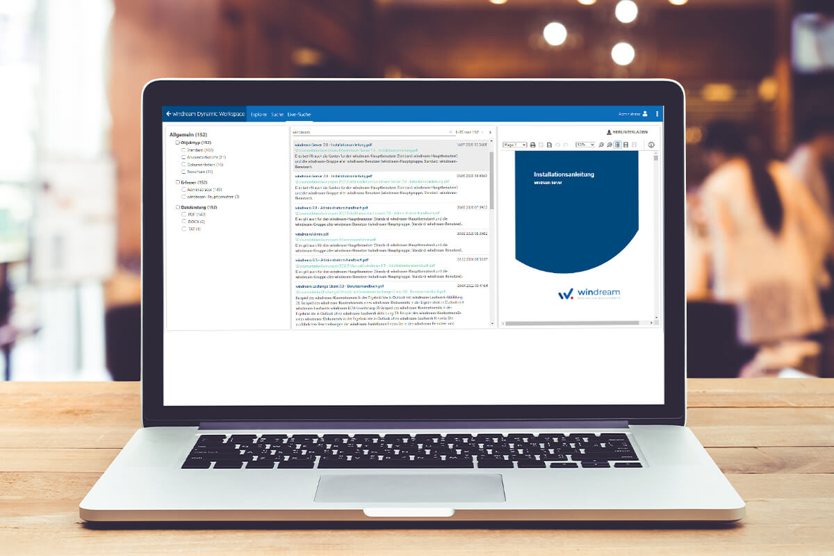 winream Live Search - Dokumentenrecherche Newsbeitrag - dataglobal Bochum GmbH